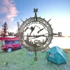 Explore More Compass Metal Art, Camping Caravan, Camper Laser Cut Plaque