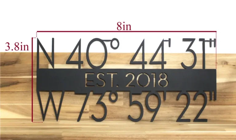 Gps Coordinates Sign, Latitude Longitude Signs, Wedding Gift, Housewarming Gift, Realtor Closing Gift, Iron Anniversary Gift