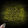 Life Is What Happens Between Coffee And Wine, Wall Hanging, Metal Coffee Sign Led Lights, Kitchen Decor, Coffee Bar Sign, Farmhouse Decor,coffee Lover