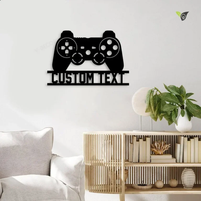 Custom Name Game Controller Metal Sign With Led Light, Gamer Gift, Video Game Sign Wall Decor, Game Room Decor, Game Zone