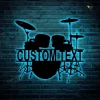 Custom Drum Set Metal Wall Art With Led Lights, Drum Set Drummer Instrument Rock Music Band Concert Sound Kit, Drum Lover Gift