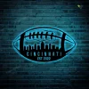 Custom Cincinati City Skyline Football Team Metal Sign With Led Lights, Personalized Name Football Player Metal Sign