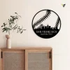 Custom San Francisco Baseball Metal Wall Art With Led Lights, Softball Monogram Sign, Baseball Name Sign, Birthday Gift