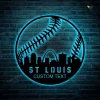 Custom St Louis Baseball Metal Wall Art With Led Lights, Softball Monogram Sign, Baseball Name Sign, Birthday Gift