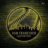 Custom San Francisco Baseball Metal Wall Art With Led Lights, Softball Monogram Sign, Baseball Name Sign, Birthday Gift