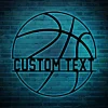 Custom Basketball Metal Wall Art Led Lights, Personalized Basketball Player Metal Art, Basketball Decorative Artwork, Gift For Him