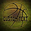 Custom Basketball Metal Wall Art Led Lights, Personalized Basketball Player Metal Art, Basketball Decorative Artwork, Gift For Him