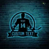 Customized Hockey Metal Wall Art Led Lights, Custom Hockey Winter Metal Art, Hockey Round Wall Decoration, Gift For Him