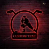 Customized Hockey Metal Wall Art Led Lights, Custom Hockey Player Metal Art, Hockey Hanging Wall Art, Gift For Dad