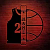 Custom Basketball Metal Wall Art Led Lights, Personalized Basketball Metal Art, Basketball Laser Cut Wall Decor, Gift For Boyfriend