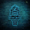 Custom Basketball Metal Wall Art Led Lights, Personalized Basketball Metal Art, Basketball Porch Wall Decor, Gift For Him