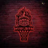 Custom Basketball Metal Wall Art Led Lights, Personalized Basketball Metal Art, Basketball Porch Wall Decor, Gift For Him