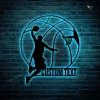 Customized Basketball Metal Wall Art Led Lights, Custom Basketball Metal Art, Basketball Oversized Wall Decor, Gift For Boyfriend