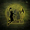 Customized Basketball Metal Wall Art Led Lights, Custom Basketball Metal Art, Basketball Oversized Wall Decor, Gift For Boyfriend