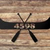 Personalized Canoe Sign Custom Family Name Metal Sign, Personalized Monogram Wall Metal Art