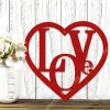 Love Heart Valentines Day Metal Sign, Gift For Him, Her, Husband, Wife, Couple, Wedding Wall Art