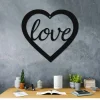 Love Heart Valentines Metal Sign, Decor Gift For Him, Her, Husband, Wife, Couple, Wedding, Anniversary Wall Art