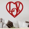 Love Heart Valentines Day Metal Sign, Gift For Him, Her, Husband, Wife, Couple, Wedding Wall Art