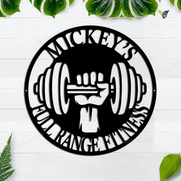 Personalized Gym Gifts Metal Wall Art, Home Gym Sign Wall Decoration Gift, Metal Gym Wall Decor