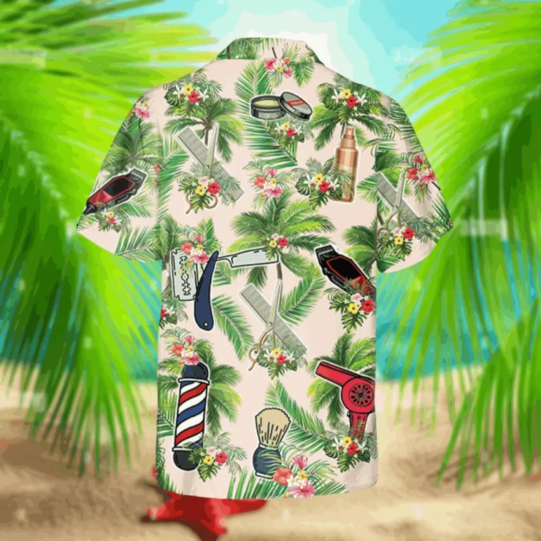 Barber Palm Tree Hawaiian Shirt, Barber Shop Reyn Spooner, Aloha Shirt For Mens, Womens