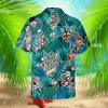 Green Tropical Plants Barber Hawaii Shirt, Gift For Hairdresser, Aloha Shirt For Mens, Womens