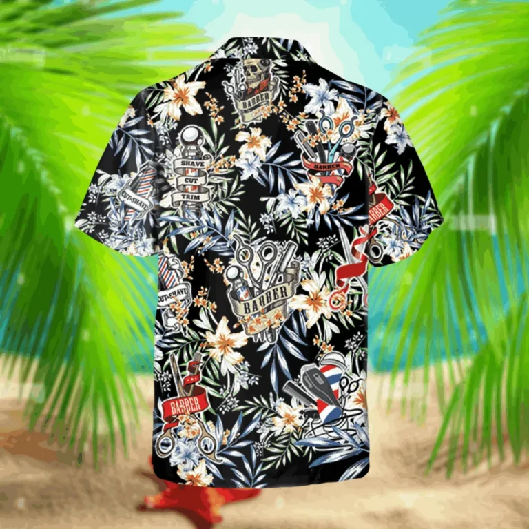 Shave Cut Trim Barber Hawaiian Shirt, Summer Shirt, Aloha Shirt For Mens, Womens