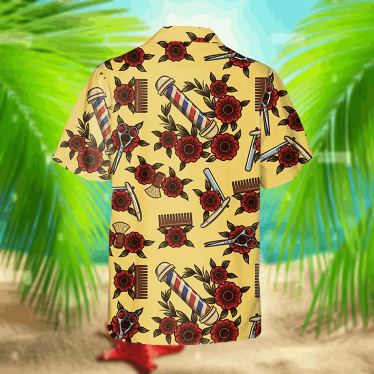 Barber Tools Hawaii Shirt, Hair Stylist Kahala Shirts, Aloha Shirt For Mens, Womens