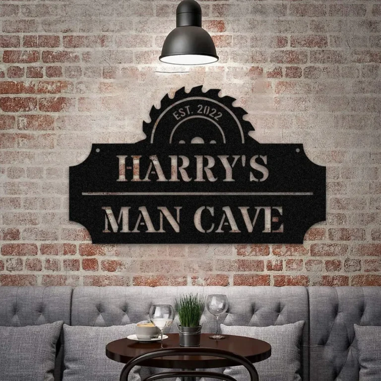 Customized Man Cave Metal Art, Mechanic, Garage Steel Plaque