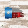 Personalized Tattered Texas Flag Metal Sign, Texas House Decor