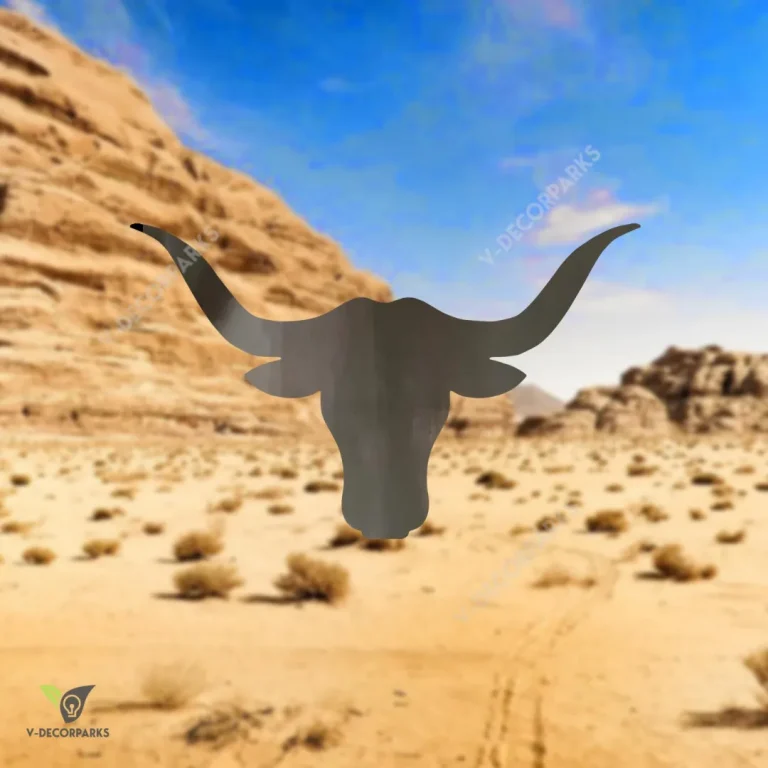 Bull Head Texas Metal Wall Decoration, Bull Head Decorative Art