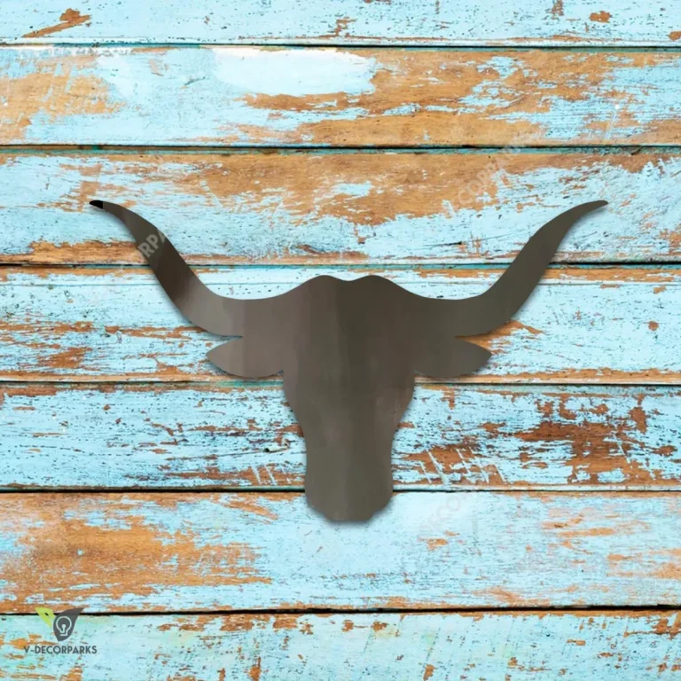 Bull Head Texas Metal Wall Decoration, Bull Head Decorative Art