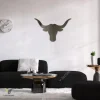 Bull Head Texas Metal Wall Decoration, Bull Head Decorative Art