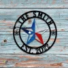 Personalized Texas Lone Star Printed Metal Art, Texas Housewarming Decoration