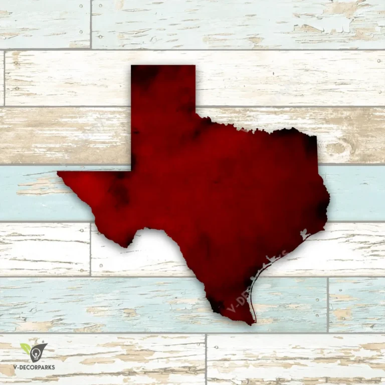 Rusty Red Texas Map Metal Wall Art, Texas Home Plaque