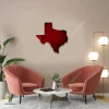 Rusty Red Texas Map Metal Wall Art, Texas Home Plaque