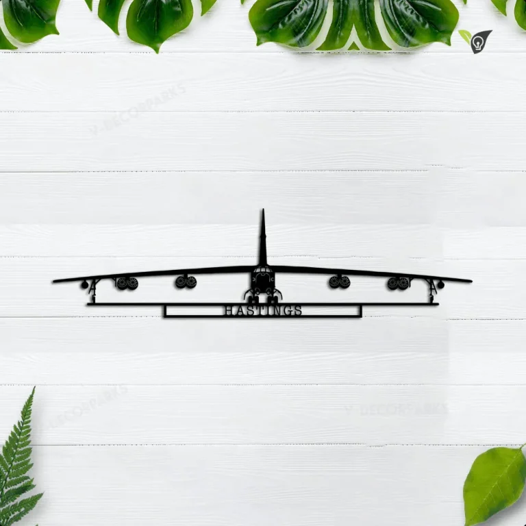 Personalized B-52 Stratofortress Bomber Aircraft Wall Art Metal Sign, B52 Wall Art, Army Sign, Gift For Him