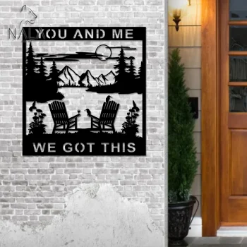 You And I We Got This Camping Site Metal Artwork, Camping Metal Wall Decor, Front Porch Wall Hanging Art