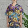 Funny Wolf Hawaiian Shirts For Wen Women, Mexican Taco Summer Beach Shirts, Funny Taco Aloha Shirt, Mexican Culture Button Down Short Sleeve Shirt