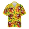 Funny Chilli Peper Hawaiian Shirts, Mexico Tropical Summer Beach Shirts, Cinco De Mayo Aloha Shirts, Mexican Culture Button Down Short Sleeve Shirts