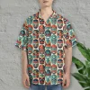 Wrestler Mask Hawaiian Shirt For Men Women, Mexican Wrestler Mask Summer Beach Shirts, Aloha Shirts, Mexican Culture Button Down Short Sleeve Shirts