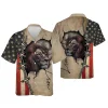 3d Printed Lions Hawaiian Shirt For Men Women, America Flag Lion Summer Beach Shirts, Patriotic Hawaiian Shirt, Mens Button Down Short Sleeve Shirts