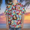 Sweet Cupcakes Hawaiian Shirt, Mens Button Down Shirt, Cruise Shirts, Casual Printed Beach Summer Shirt, Dessert Short Sleeve Shirt For Men Women