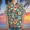 Naughty Donuts Hawaiian Shirt, Mens Button Down Shirt, Cruise Shirts, Casual Printed Beach Summer Shirt, Dessert Short Sleeve Shirt For Men Women