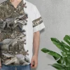 Crocodile Hunting Tropical Brown Pattern Hawaiian Shirt For Men Women, Wild Animals Summer Shirts, Crocodile Hunting Button Down Short Sleeve Shirts