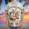 Sweet And Sassy Cats Hawaiian Shirt, Men Button Down Shirt, Cruise Shirts, Casual Printed Beach Summer Shirt, Dessert Short Sleeve Shirt For Men Women