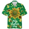 Patrick's Day Sunflower Shirts, Sunflower Summer Beach Shirts, Mens Casual Button Down Shirt Short Sleeve Shirts For Men Women, Tropical Cruise Shirt