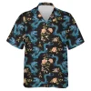 Mythology Blue Dragon Hawaiian Shirt For Men Women, Flower Pattern Summer Shirt, Mens Casual Printed Button Down Short Sleeve, Vintage Beach Shirts