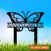 Personalized Butterfly Garden Stake Metal Sign, Garden Stake Metal Sign, Garden Sign, Custom Garden Sign, Garden Name Metal Sign