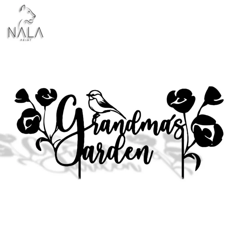 Floral Grandpa's Garden Metal Art Sign, Garden Stake Decor, Garden Sign, Nana Gift, Gift For Grandma