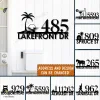 Custom Metal House Number Sign, Address Metal Sign With Street Name, Lake House Sign, Beach House Entrance Metal Signs